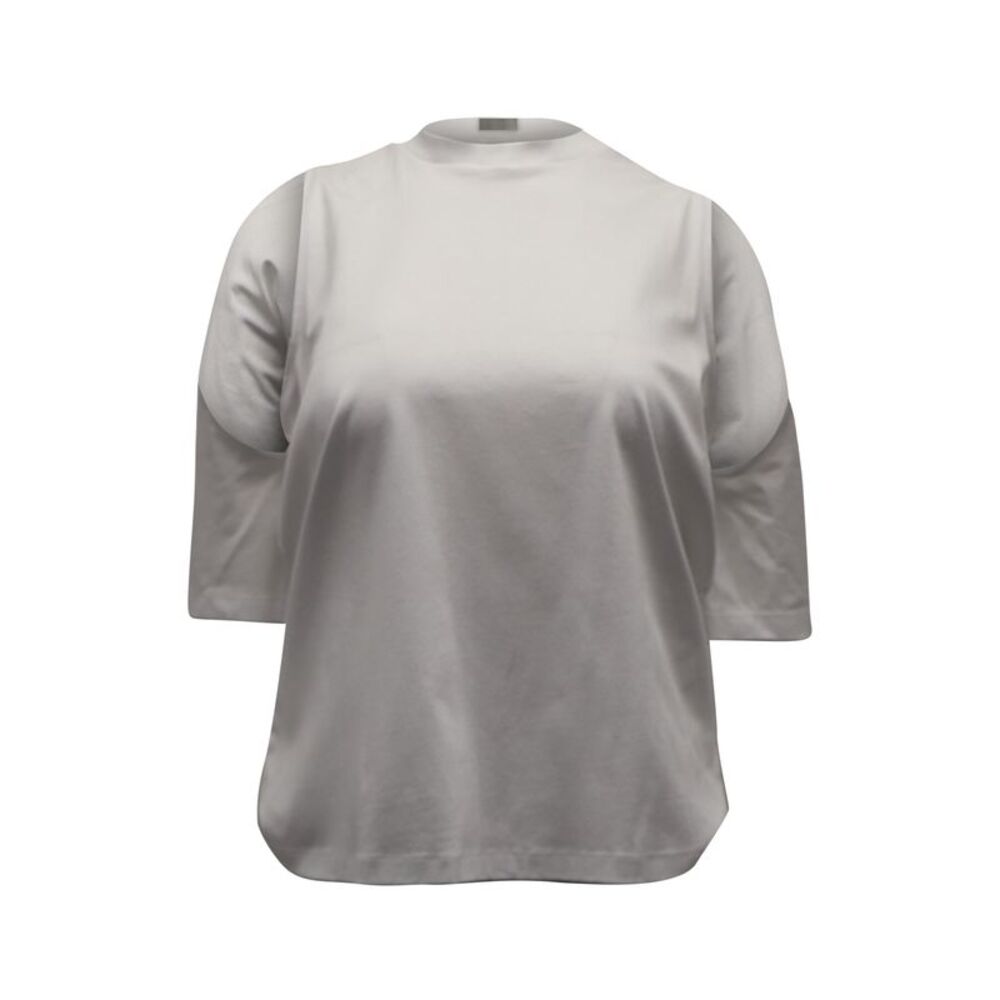 Dion Lee Utility Contour Cutout T-Shirt in White Cotton